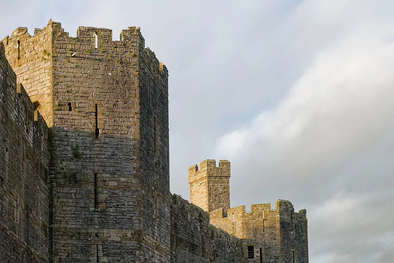 Caernarfon Castle in Gwynedd, Wales