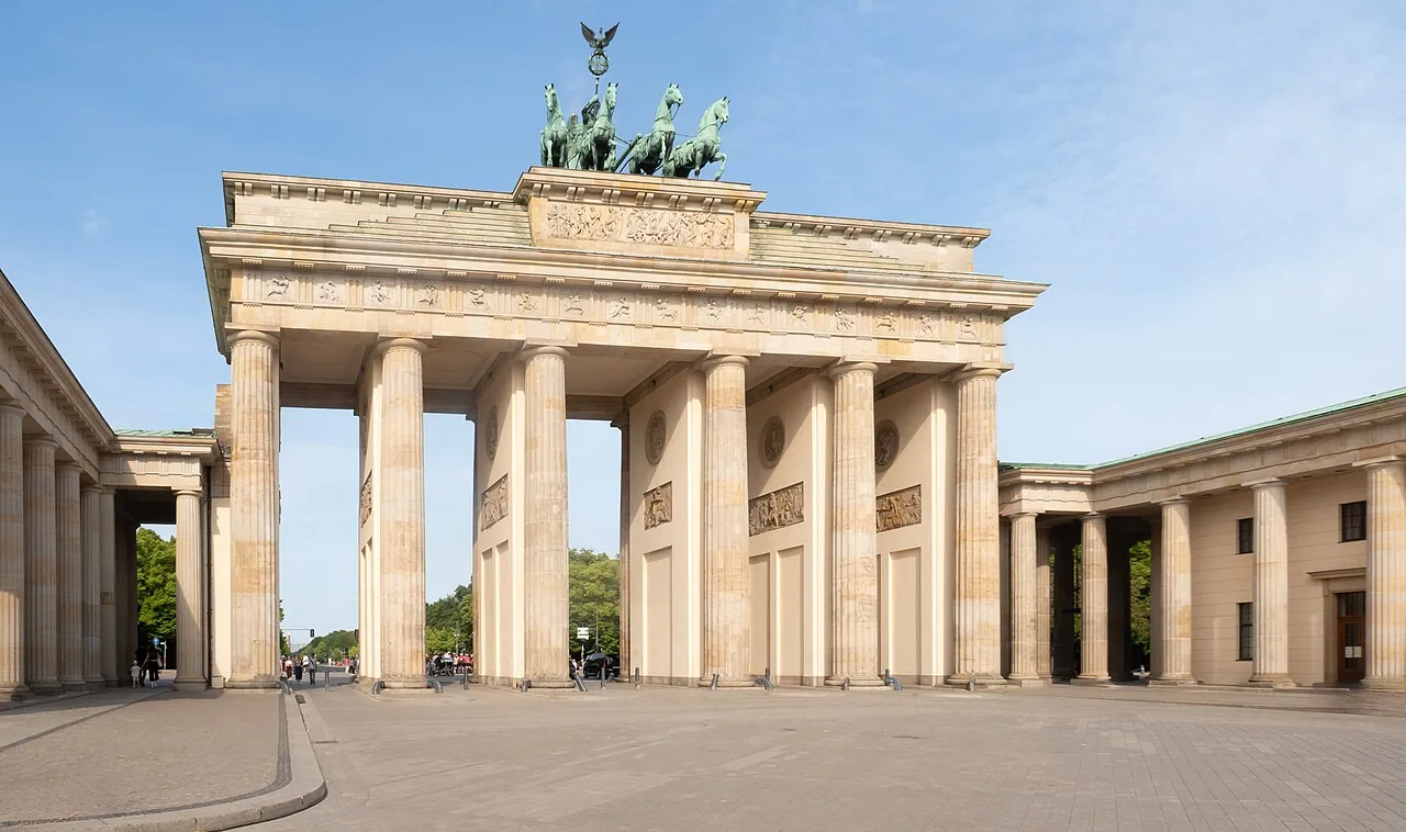 Brandenburg Gate viewed from Pariser Platz in Berlin