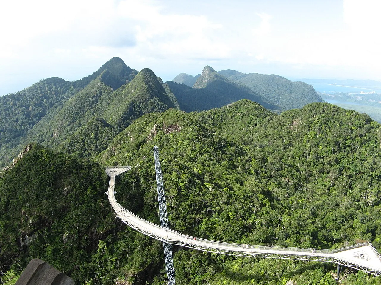 Langkawi Sky Bridge above the forested hills