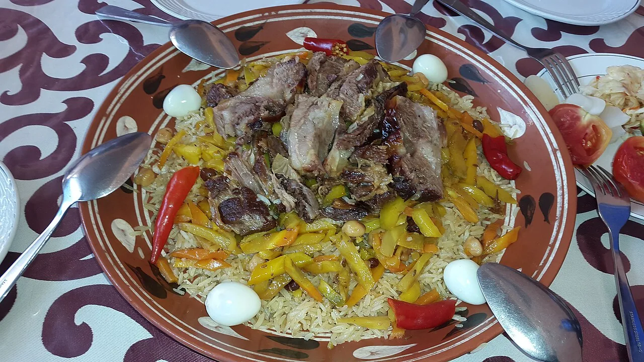 Samarkand-style zigir plov, Uzbekistan