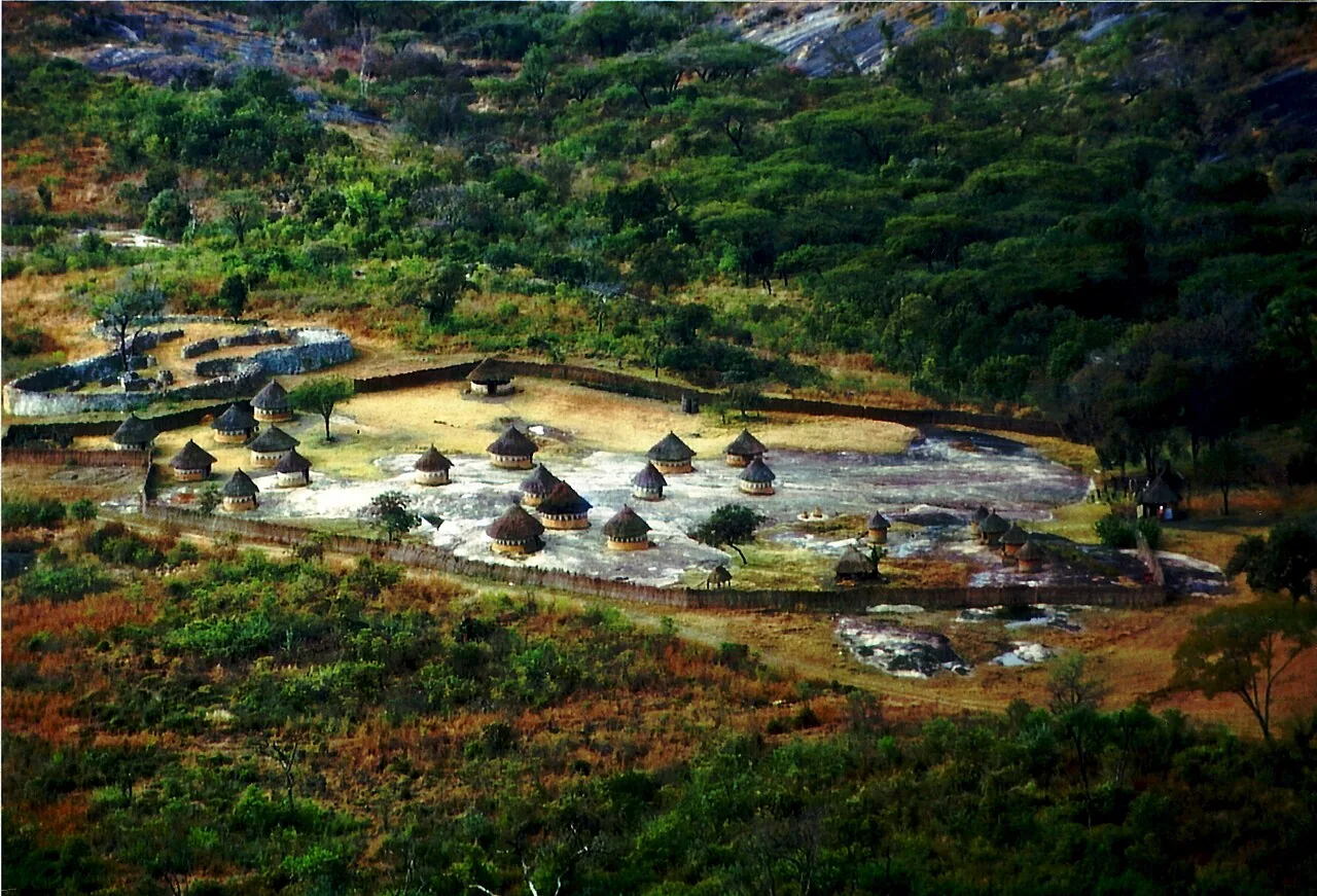 Museum reconstruction of a Karanga village near Great Zimbabwe