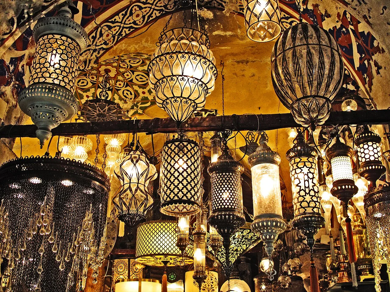A lamp shop in Istanbul’s Grand Bazaar