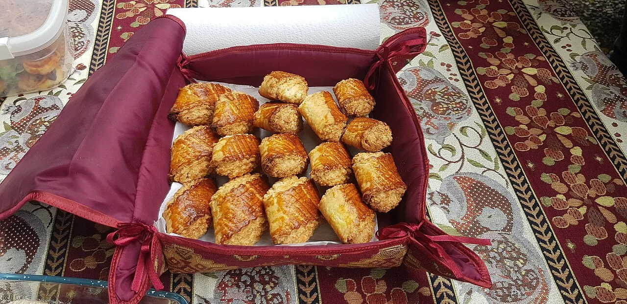 Slices of Armenian gata pastry