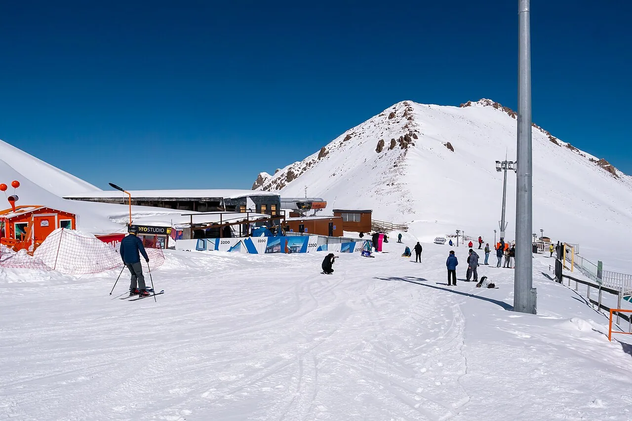Mountain scenery at Shymbulak ski resort near Almaty, Kazakhstan