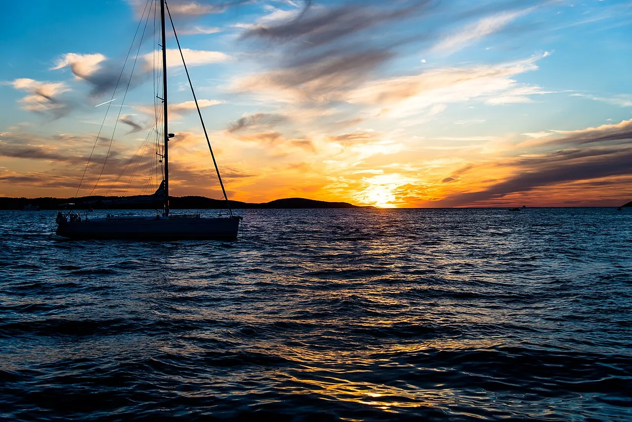 Sailing along the Croatian coast
