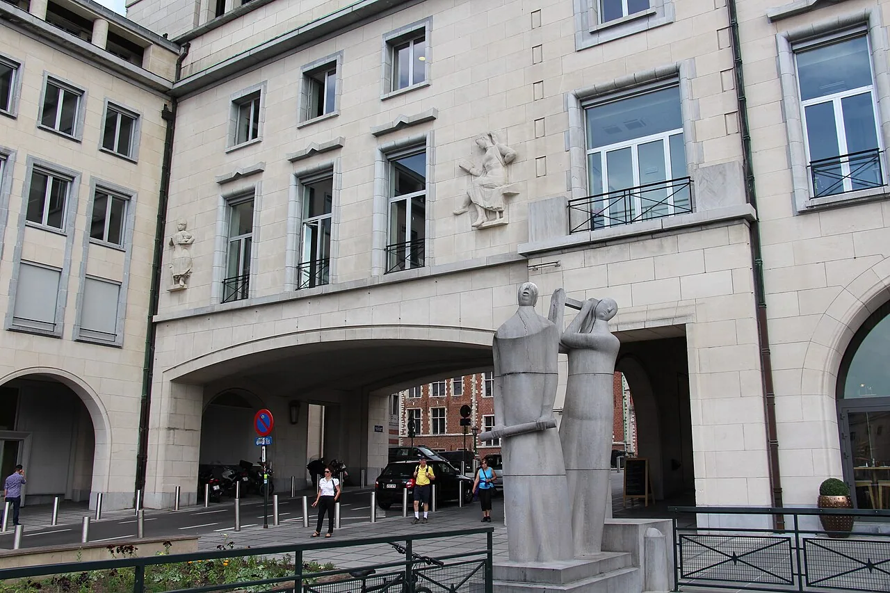Mont des Arts cultural buildings in central Brussels, Belgium