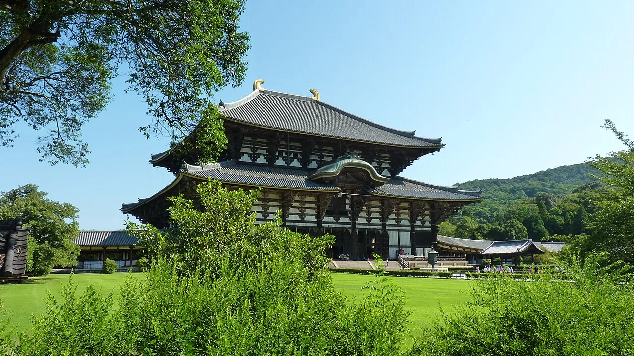 The Great Buddha Hall at Todai-ji temple in Nara, Japan