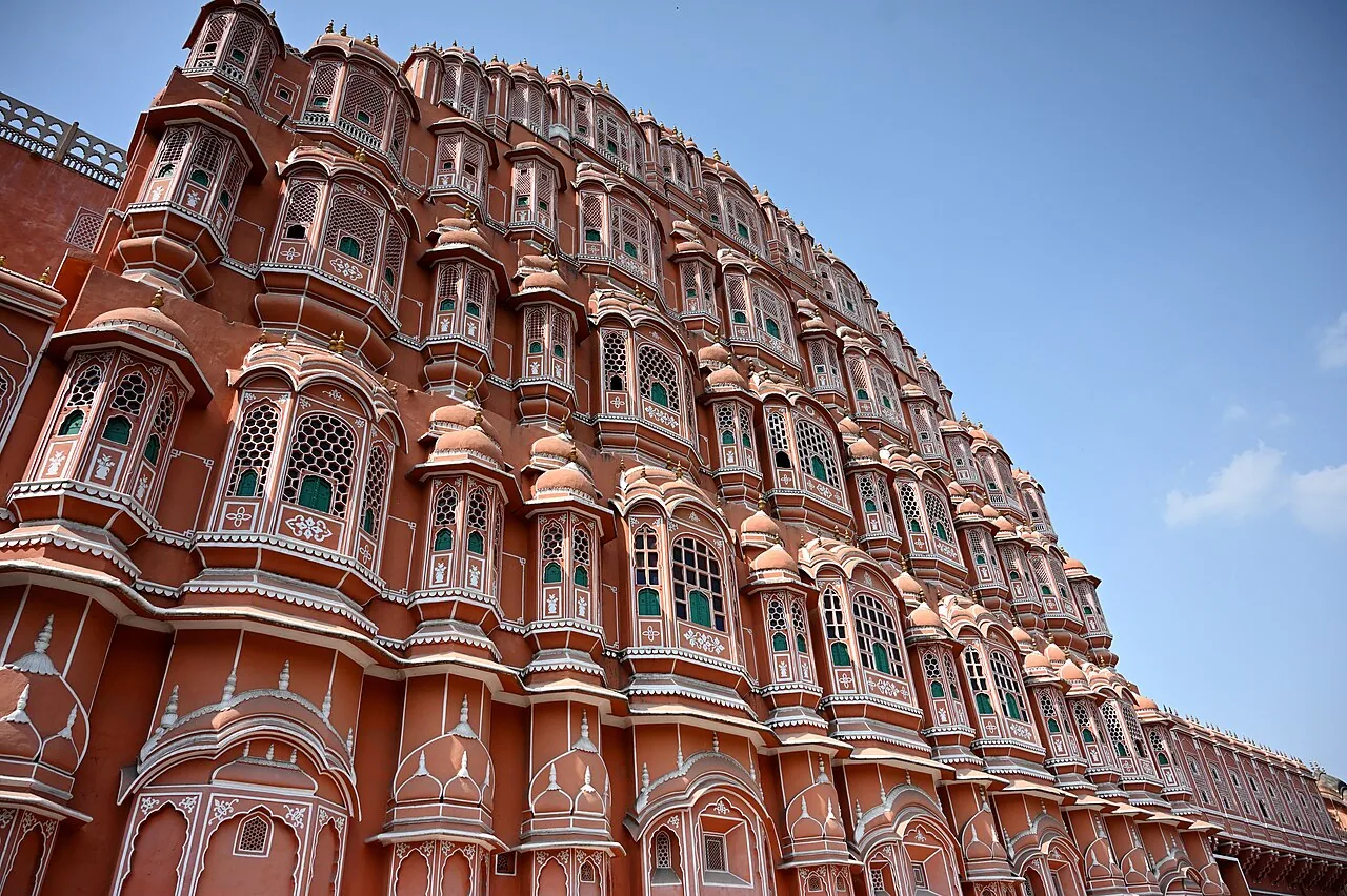 Historic architecture at the back of Hawa Mahal in Jaipur