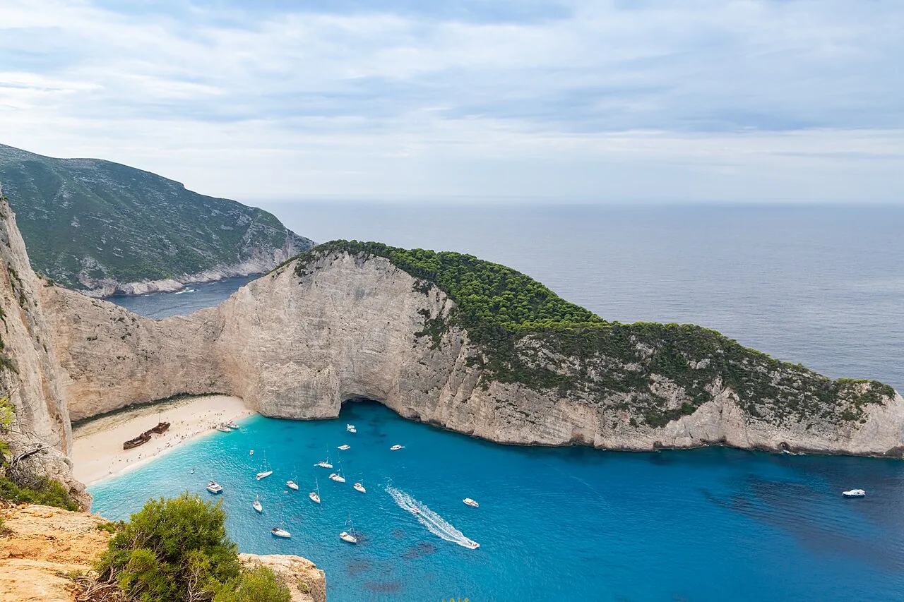 Navagio coastline, Zakynthos, Ionian Islands, Greece