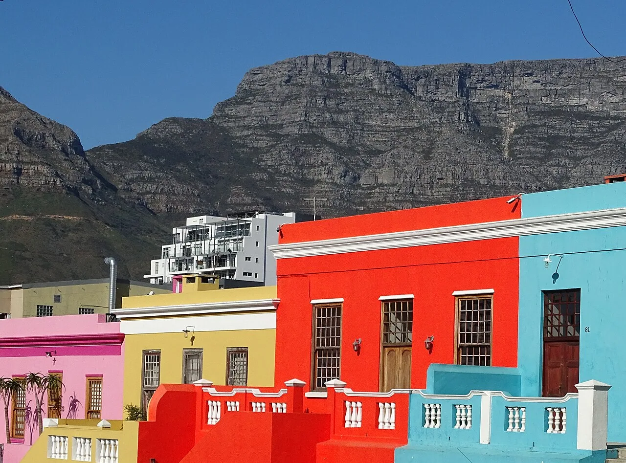 Colourful Bo-Kaap houses in Cape Town, South Africa