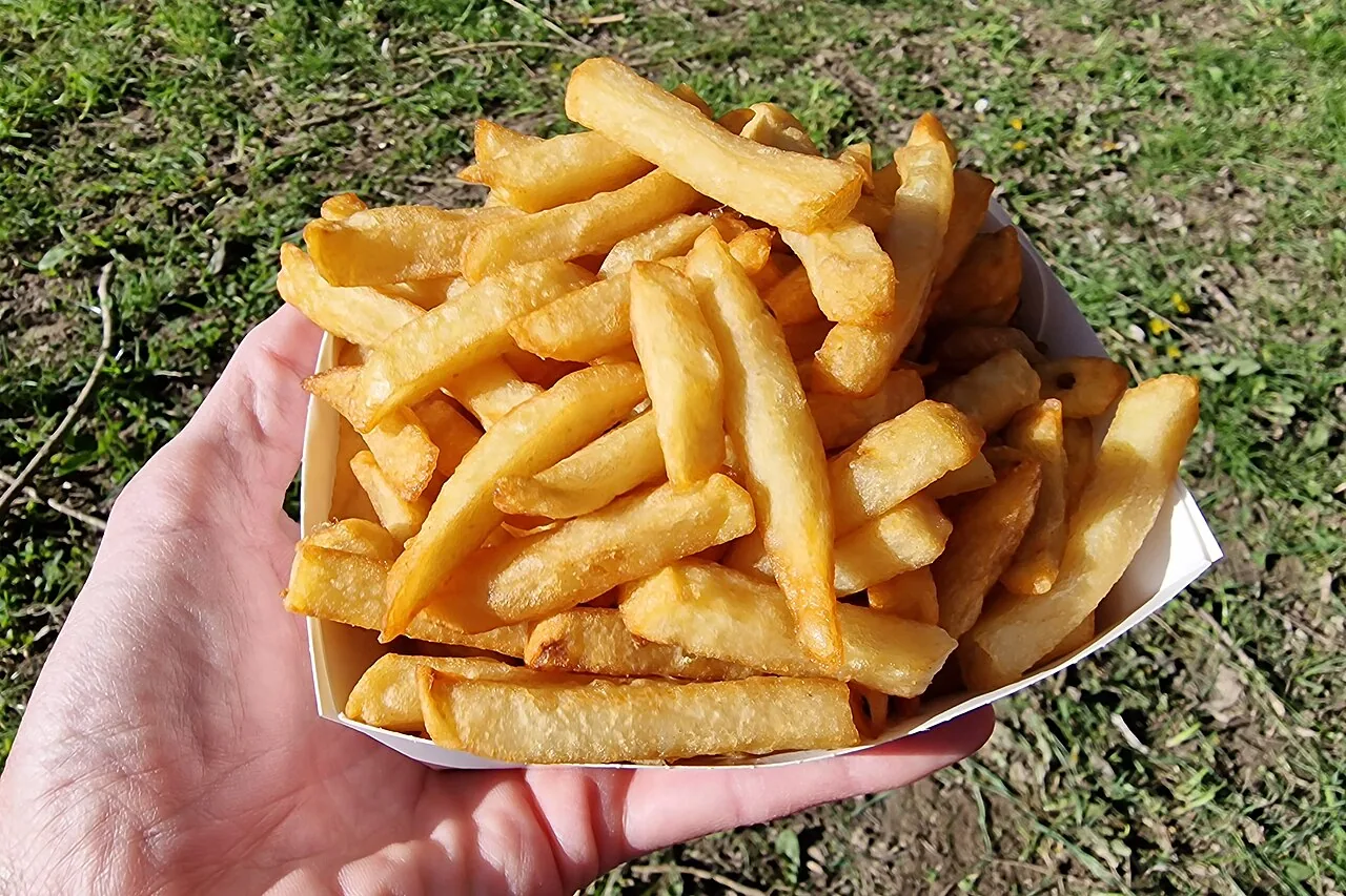 Belgian frites served in Martelange, Belgium