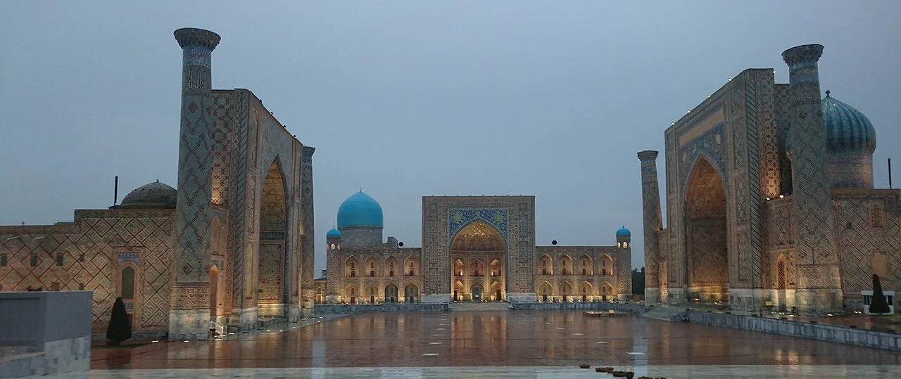 The three madrasas of Registan Square, Samarkand, Uzbekistan