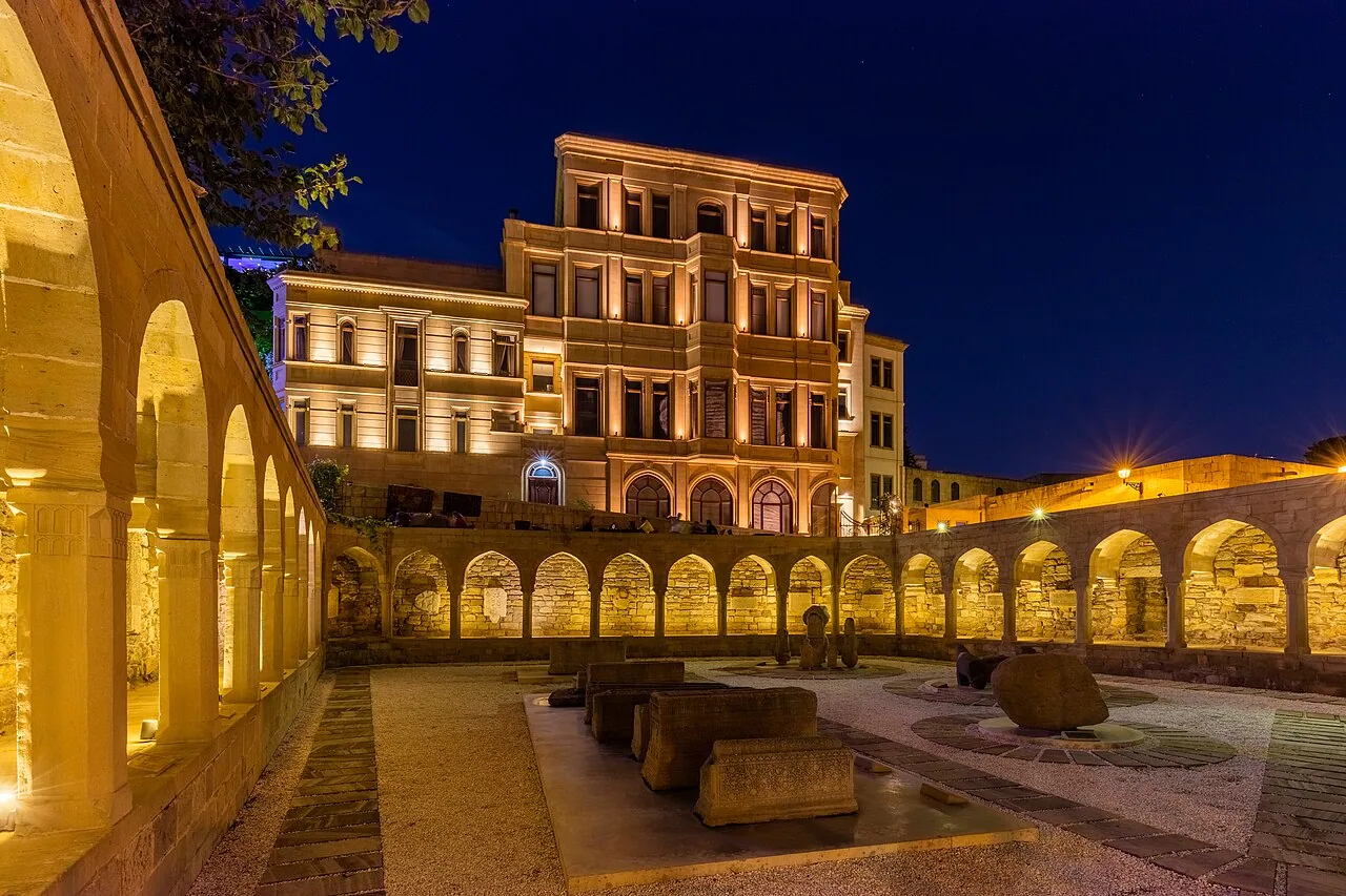 Historic architecture in Baku’s Old City, Azerbaijan